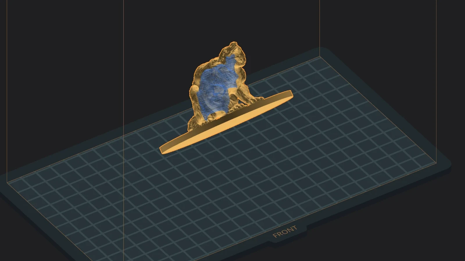 Breadslicer's Hollow tab: the model with its translucent cavity preview and the wall thickness controls.