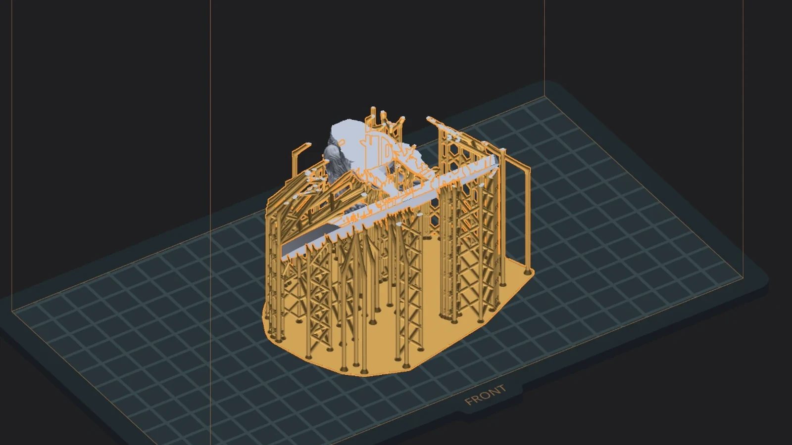 Breadslicer's Slice tab: the model cut at a layer next to that layer's pixels, with time and resin estimates.